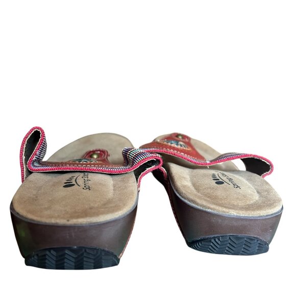 Spring Step Yasmin Leather Boho Thong Sandals 38 - Picture 4 of 6